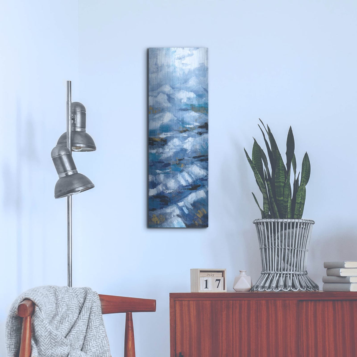 'Above the Mountains III' by Silvia Vassileva – Metal Wall Art, 12x36 room view