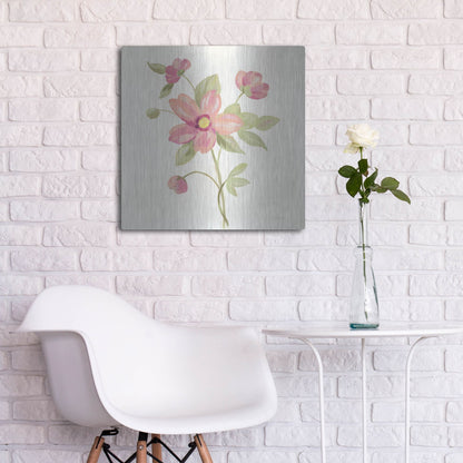 Luxe Metal Art 'June Bloom III' by Silvia Vassileva, Metal Wall Art,24x24