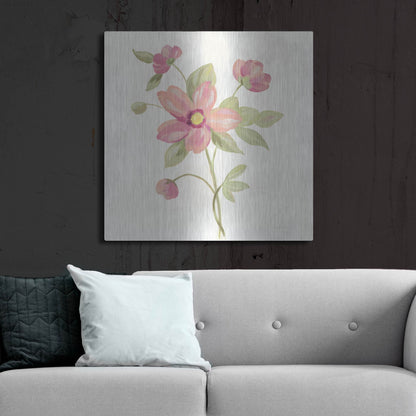 Luxe Metal Art 'June Bloom III' by Silvia Vassileva, Metal Wall Art,36x36