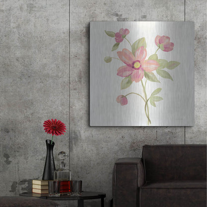 Luxe Metal Art 'June Bloom III' by Silvia Vassileva, Metal Wall Art,36x36