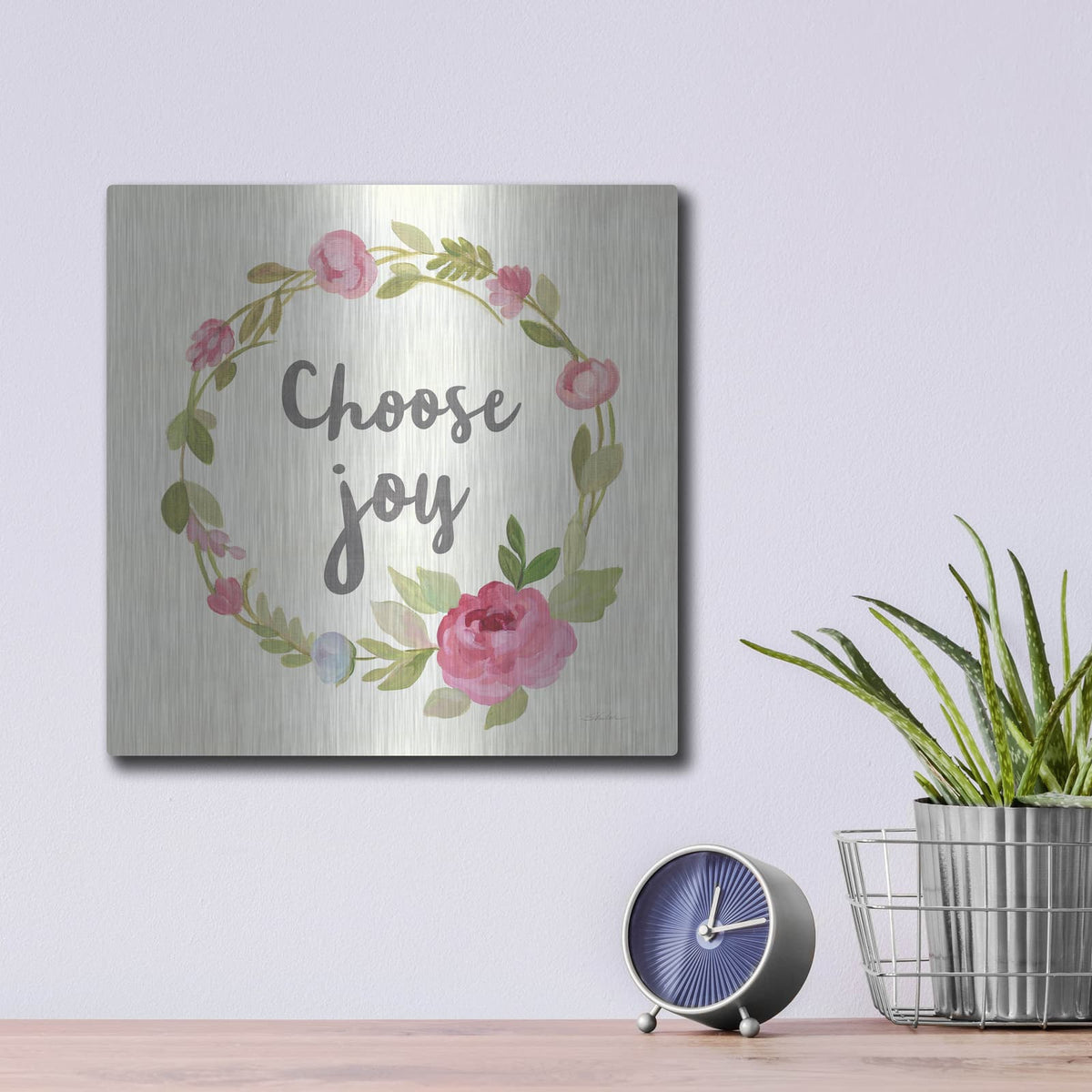 'Petals and Blossoms III' by Silvia Vassileva – Metal Wall Art, 12x12 room view