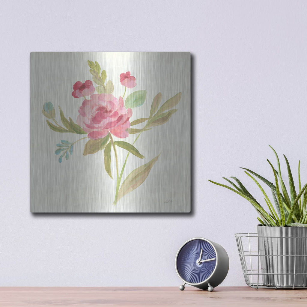 'Petals and Blossoms V' by Silvia Vassileva – Metal Wall Art, 12x12 room view