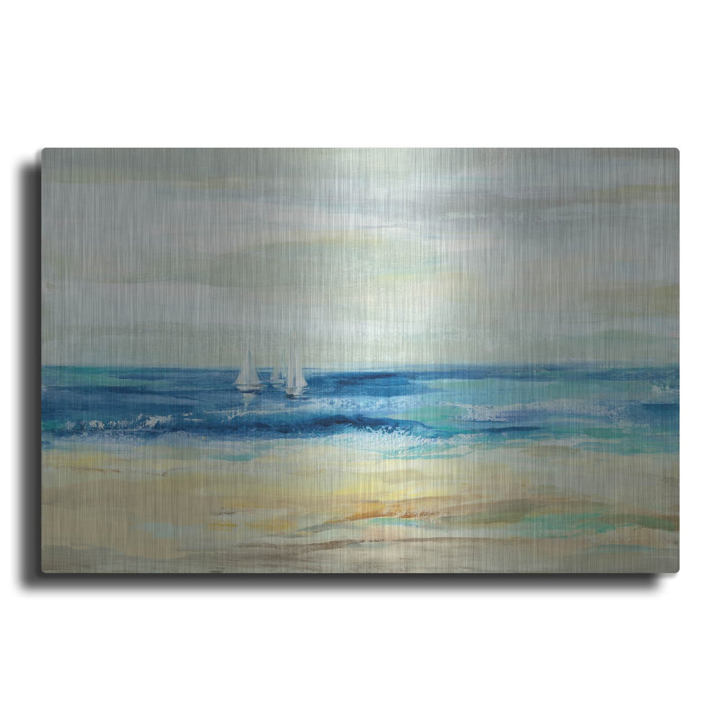 'Sand and Sea' by Silvia Vassileva – Metal Wall Art