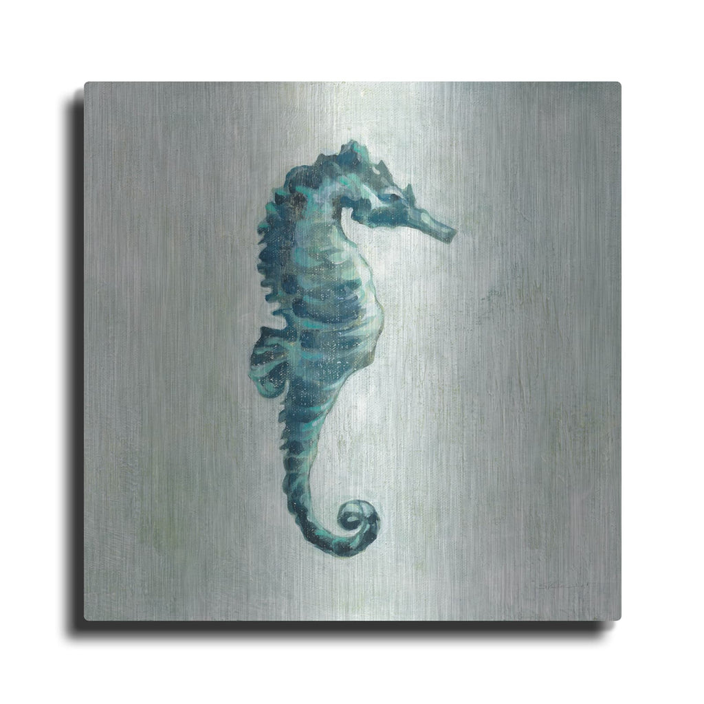 'Indigo Sea Life I Grey' by Silvia Vassileva – Metal Wall Art
