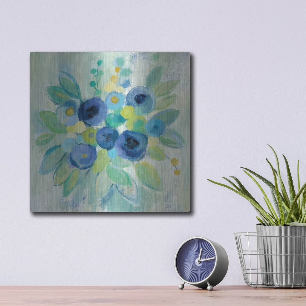 'Floral Array' by Silvia Vassileva – Metal Wall Art, 12x12 room view