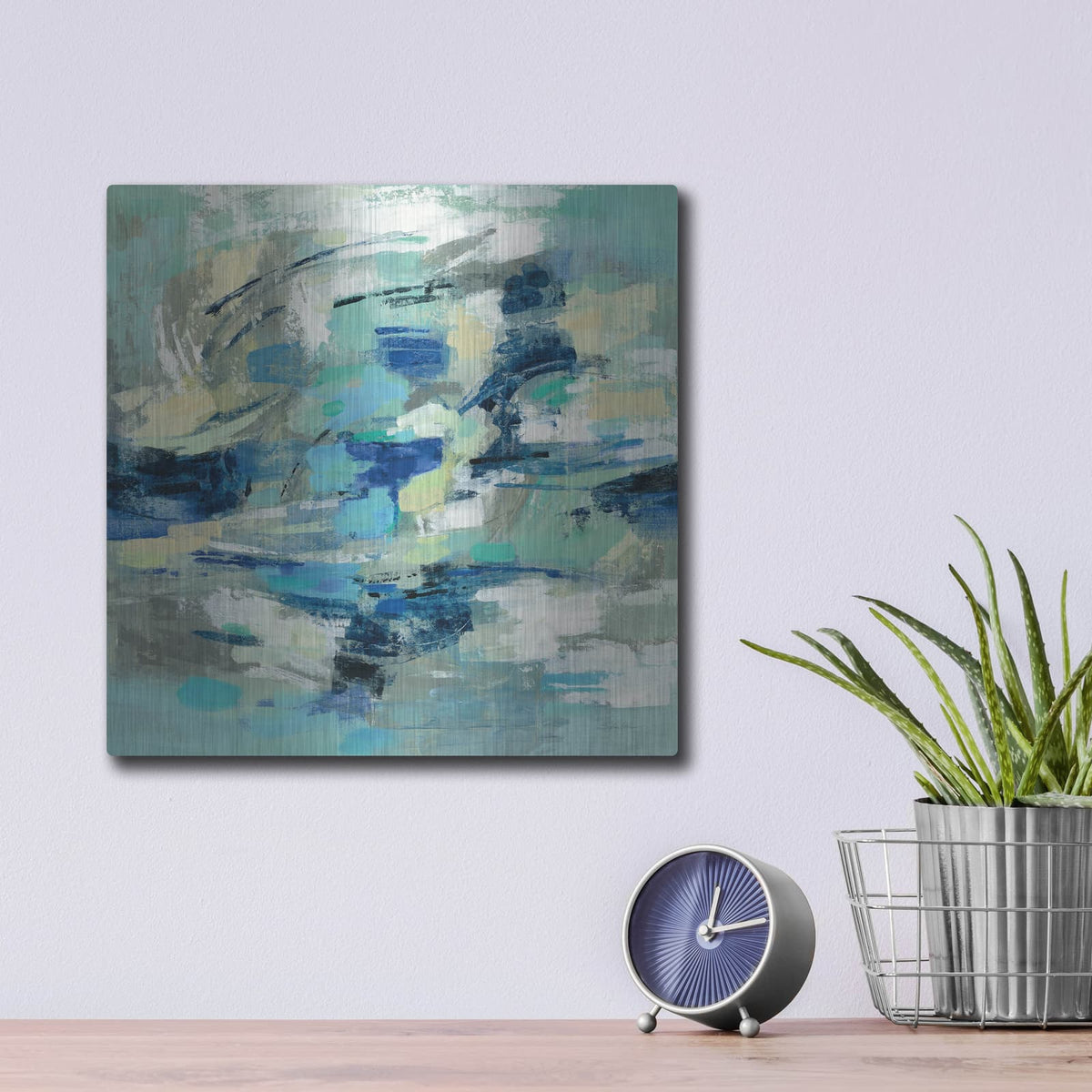 'Unexpected Wave' by Silvia Vassileva – Metal Wall Art, 12x12 room view