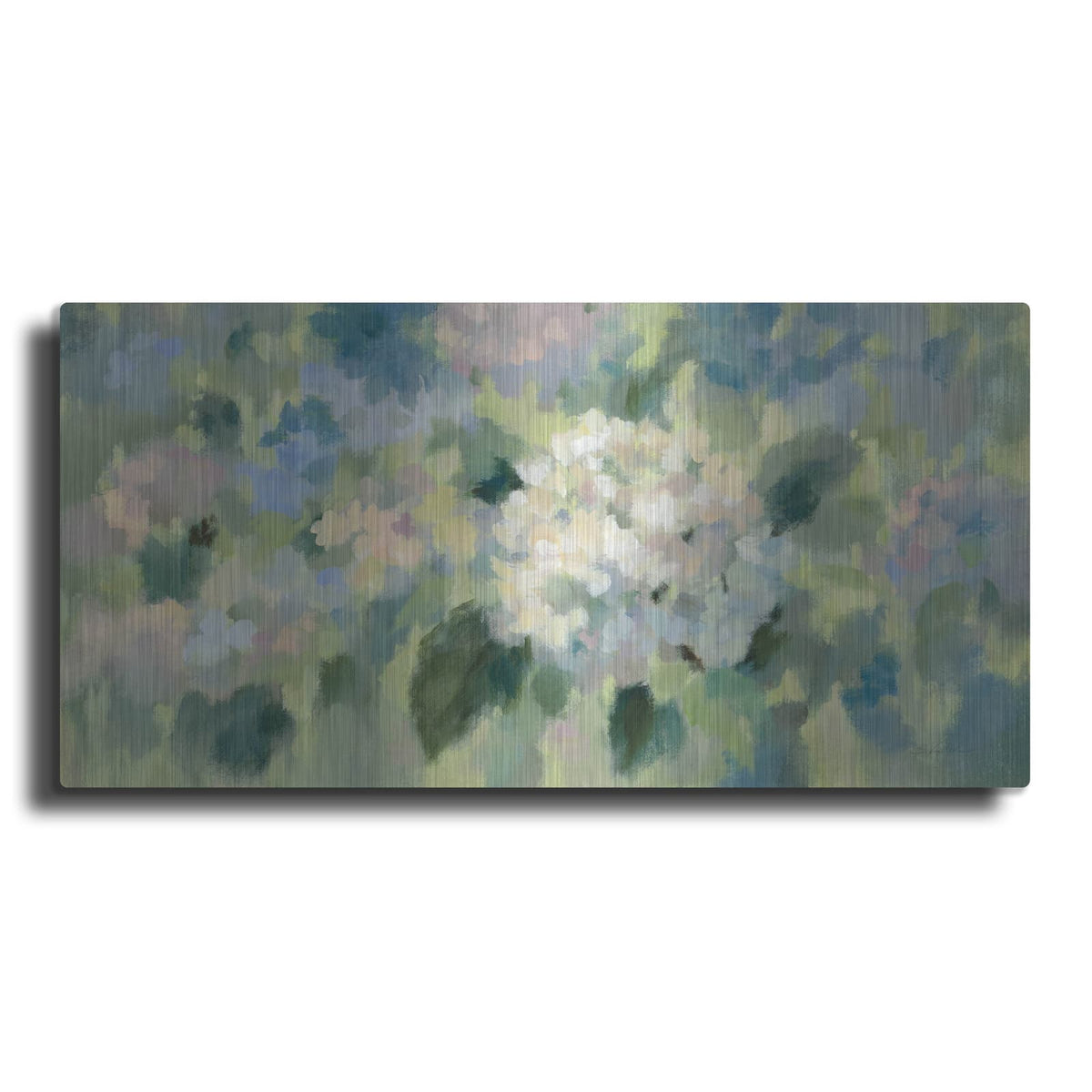 'Hydrangea Mosaic' by Silvia Vassileva – Metal Wall Art