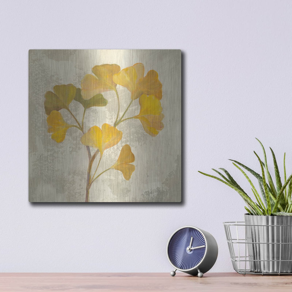 'November Leaves III' by Silvia Vassileva – Metal Wall Art, 12x12 room view