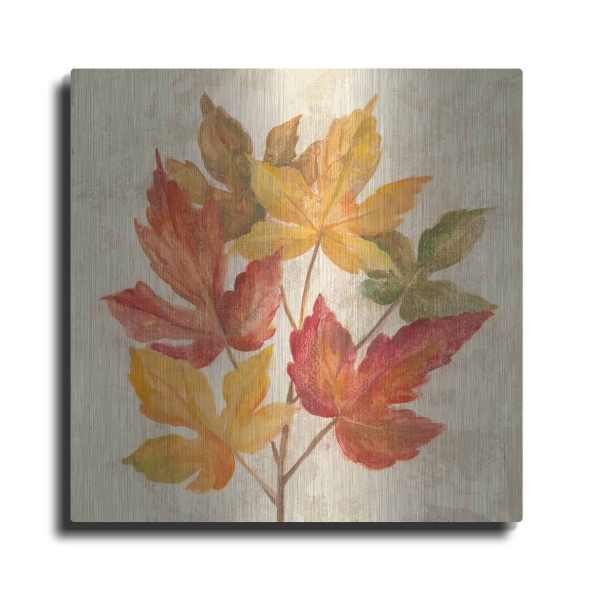 'November Leaves IV' by Silvia Vassileva – Metal Wall Art