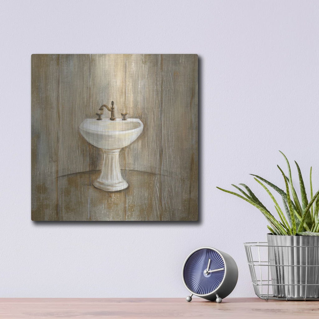 'Cottage Bathroom II' by Silvia Vassileva – Metal Wall Art, 12x12 room view