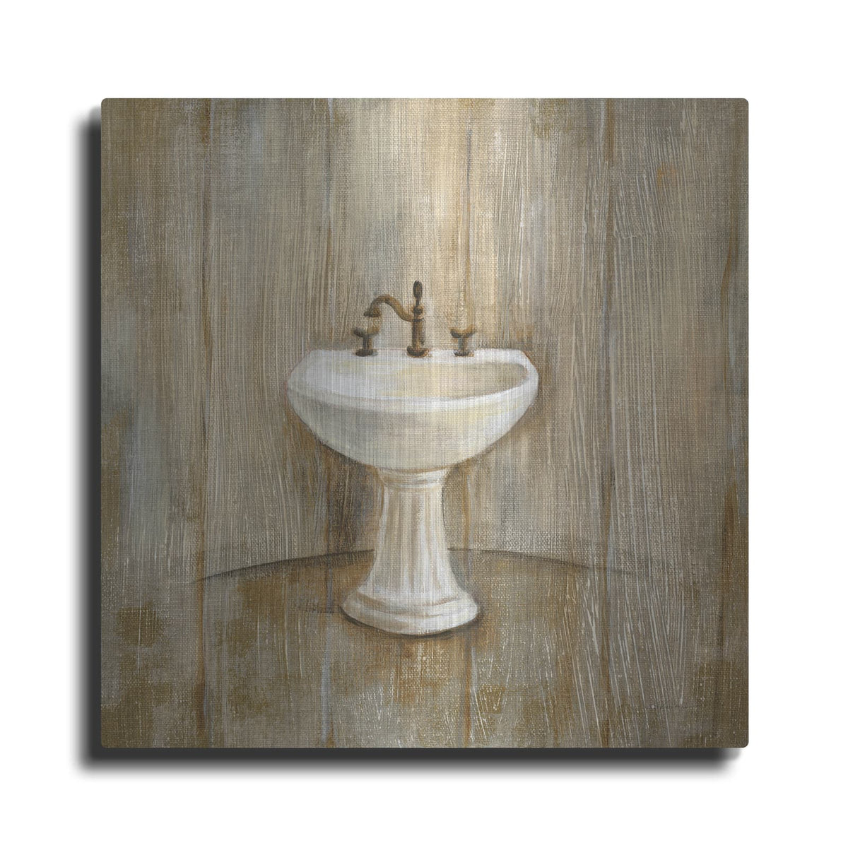 'Cottage Bathroom II' by Silvia Vassileva – Metal Wall Art