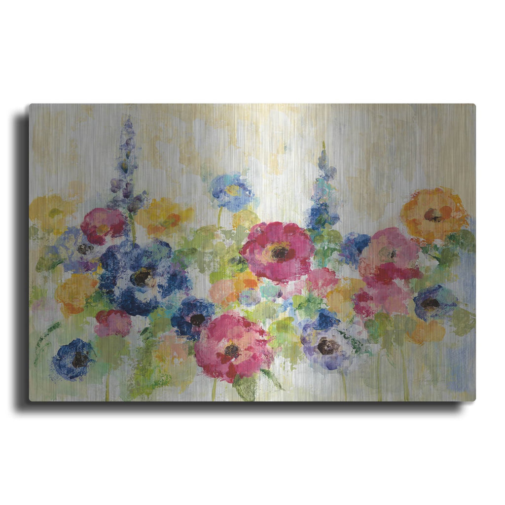 'Sunshine Field Flowers' by Silvia Vassileva – Metal Wall Art