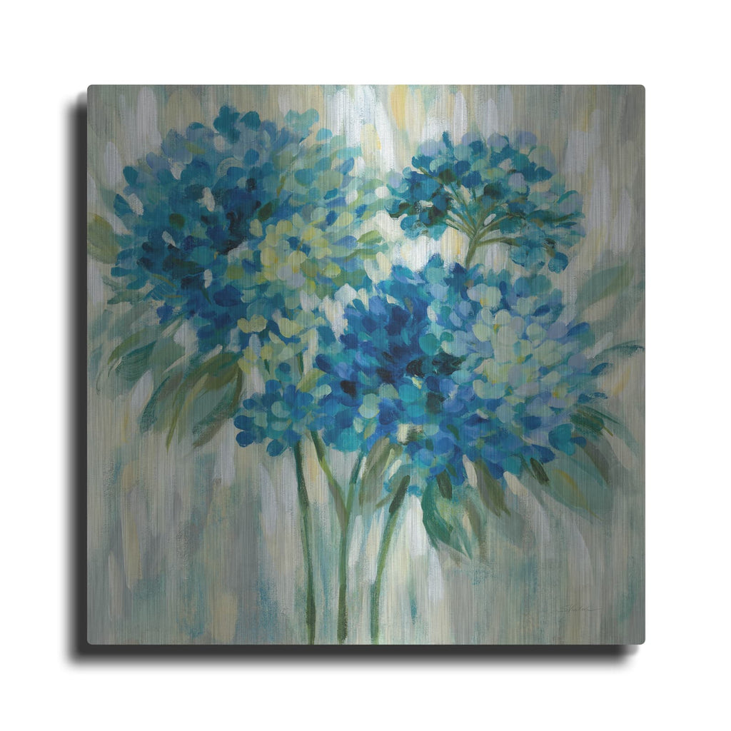 'Burst of Hydrangeas' by Silvia Vassileva – Metal Wall Art