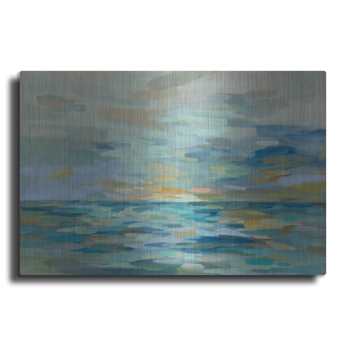 'Pastel Blue Sea' by Silvia Vassileva – Metal Wall Art