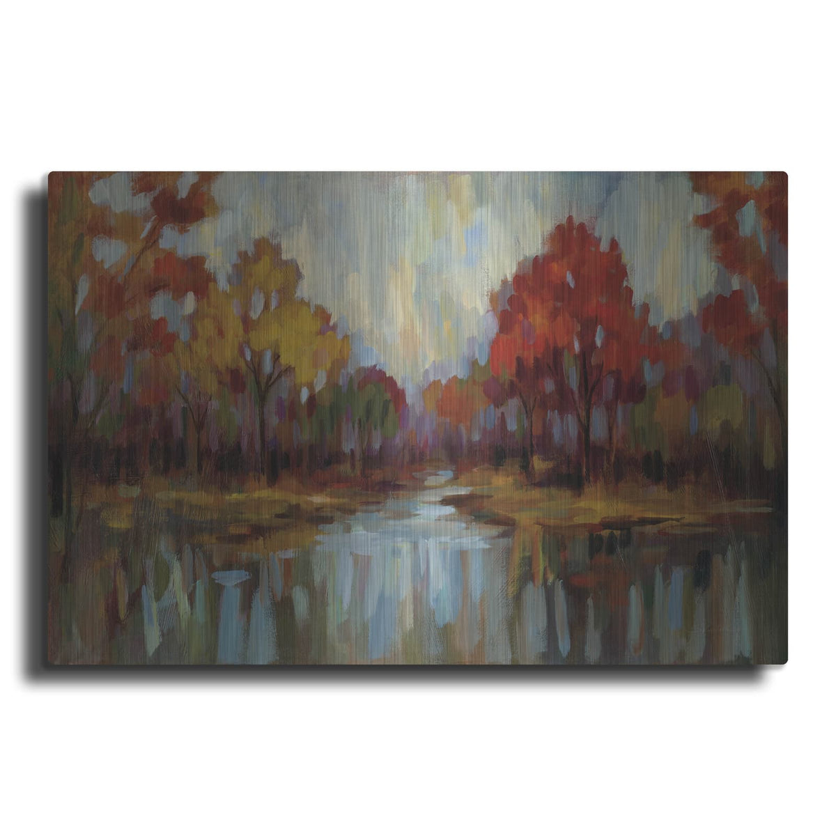 'Fall Aquarelle' by Silvia Vassileva – Metal Wall Art
