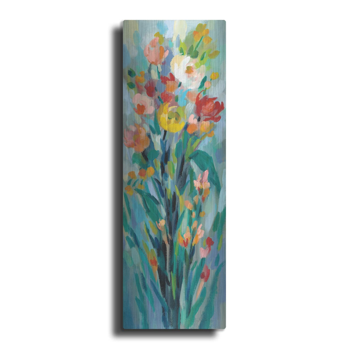 'Tall Bright Flowers I' by Silvia Vassileva – Metal Wall Art