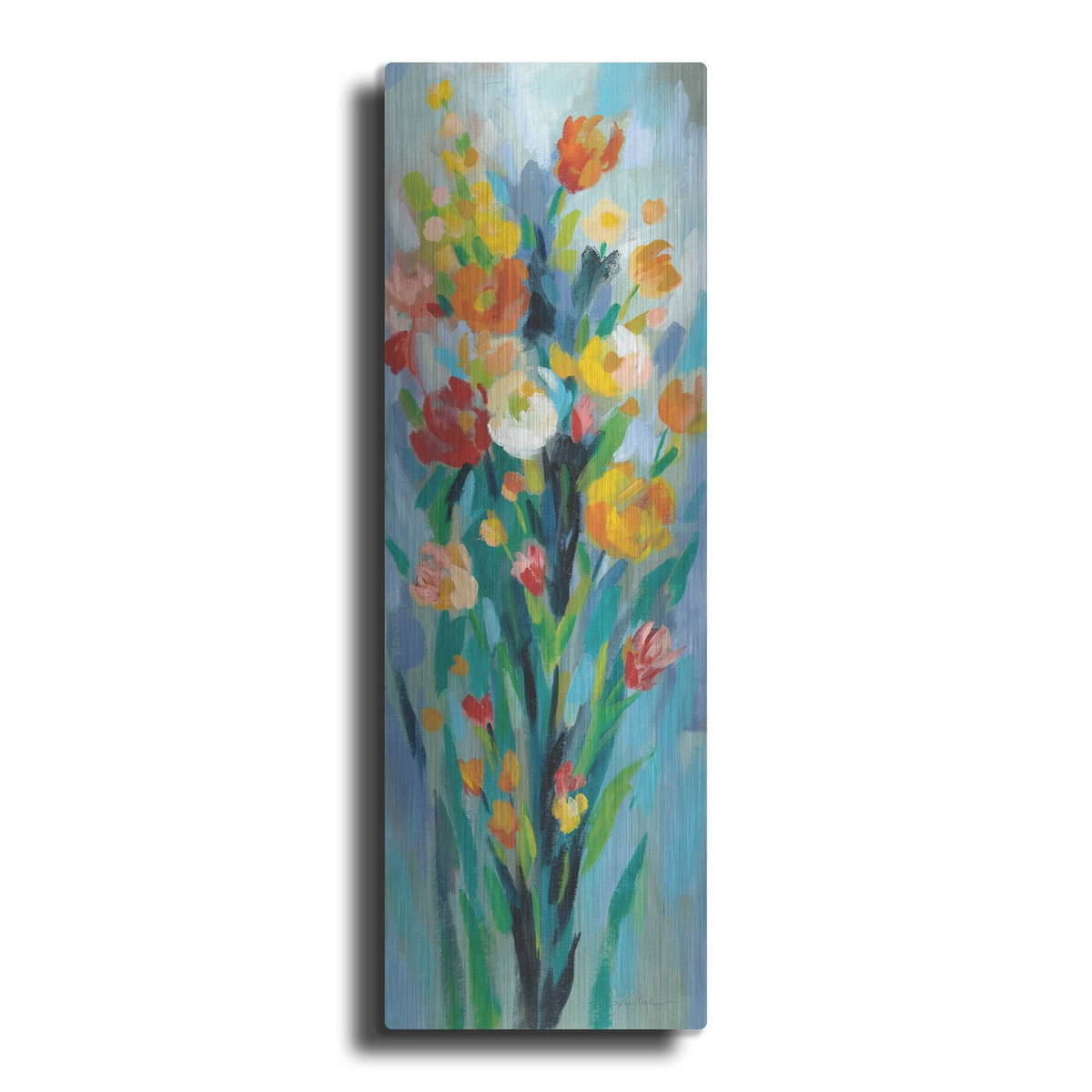 'Tall Bright Flowers II' by Silvia Vassileva – Metal Wall Art