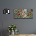 'Vivid Coral Floral I' by Silvia Vassileva – Metal Wall Art, 24x12 room view