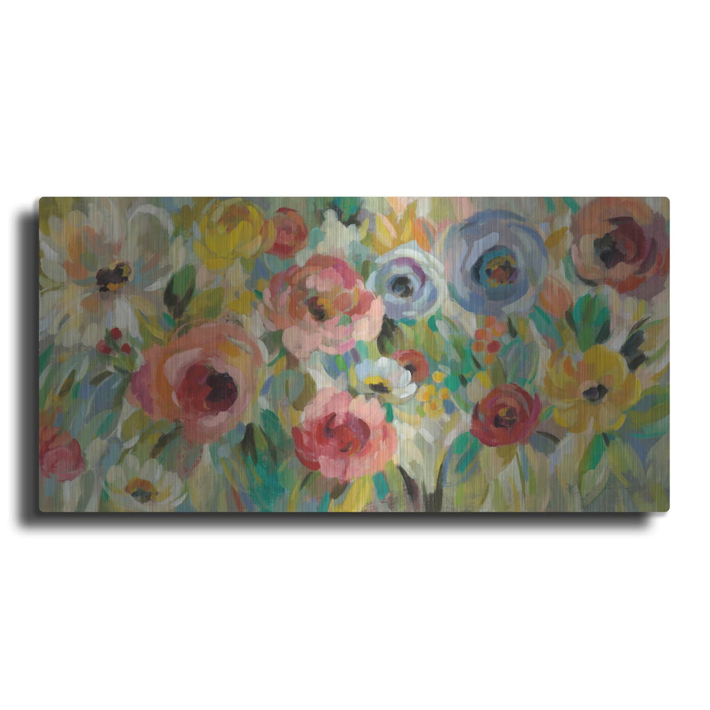'Vivid Coral Floral I' by Silvia Vassileva – Metal Wall Art