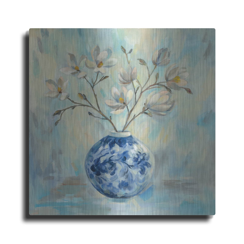 'Chinoiserie and Branches' by Silvia Vassileva – Metal Wall Art