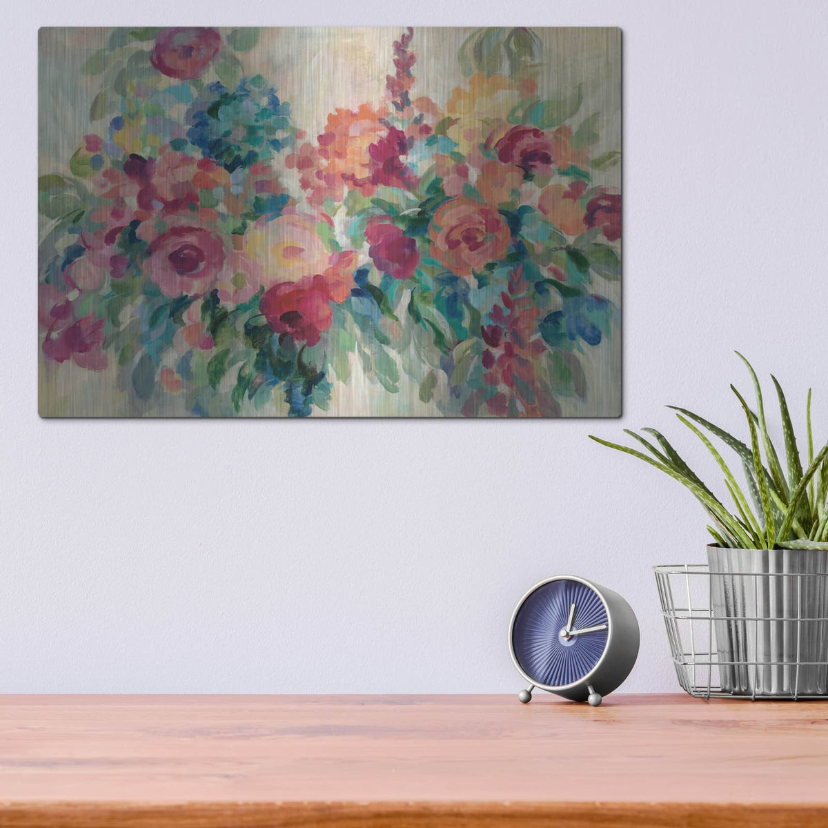 'Flower Market' by Silvia Vassileva – Metal Wall Art, 16x12 room view