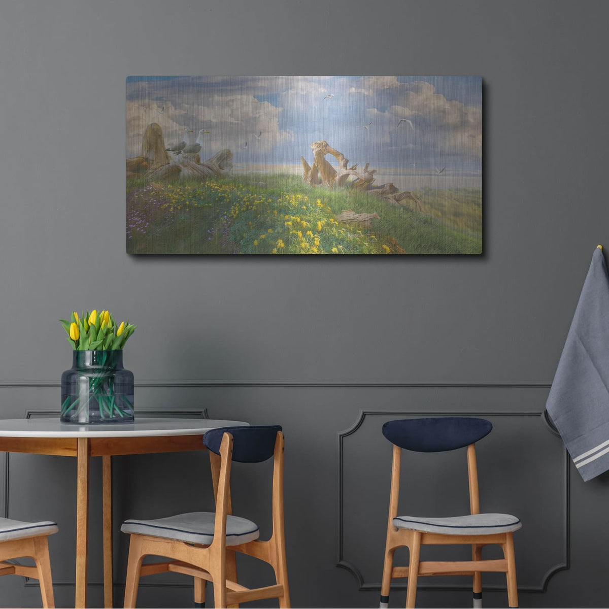 'Beach Lookouts' by Steve Hunziker – Metal Wall Art, 48x24 room view