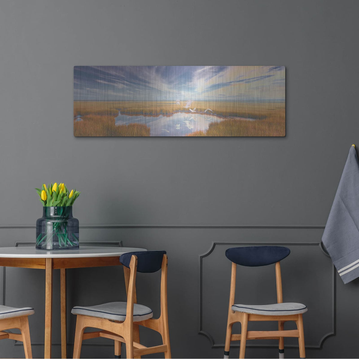 'Early Risers' by Steve Hunziker – Metal Wall Art, 48x16 room view