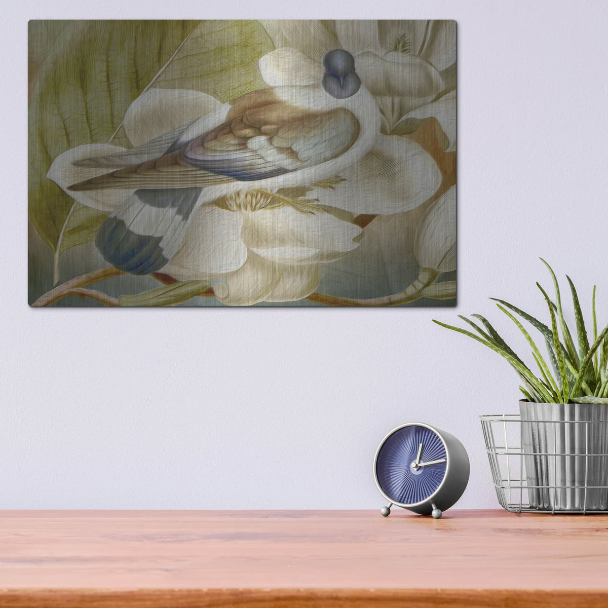 'Painted Plumage One' by Steve Hunziker – Metal Wall Art, 16x12 room view