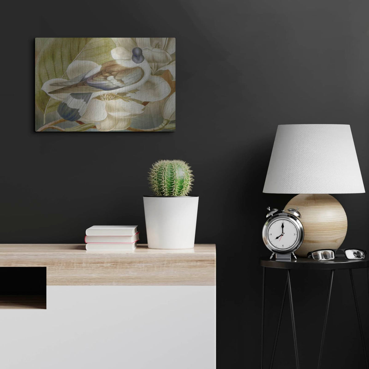 'Painted Plumage One' by Steve Hunziker – Metal Wall Art, 24x16 room view