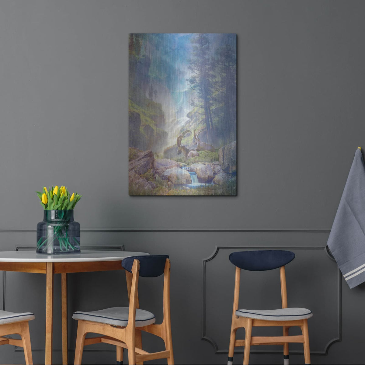 'Bighorn Falls' by Steve Hunziker – Metal Wall Art, 24x36 room view