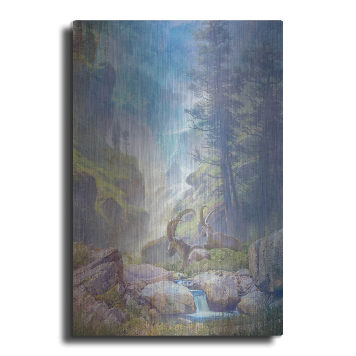 'Bighorn Falls' by Steve Hunziker – Metal Wall Art
