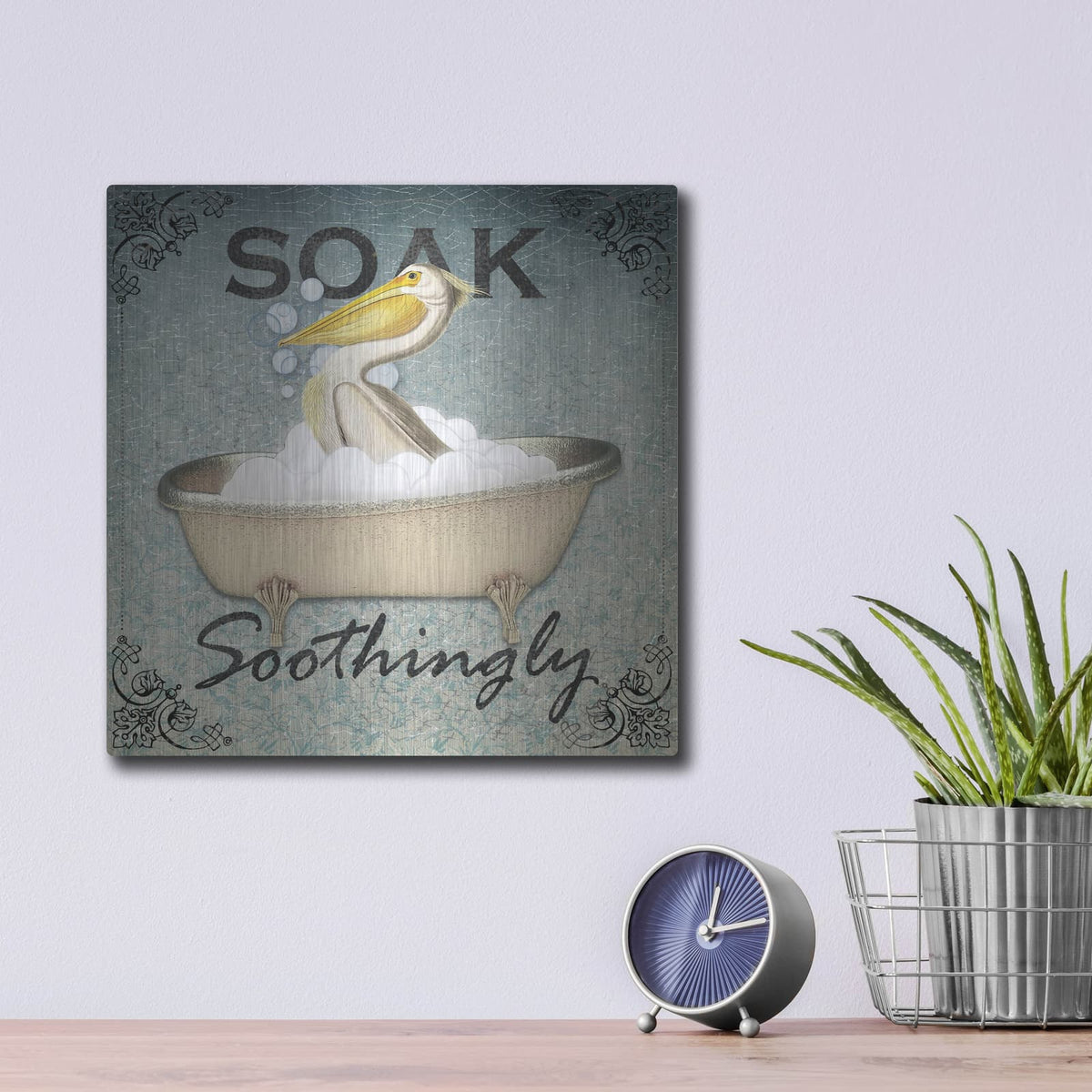 'Soak' by Karen Smith – Metal Wall Art, 12x12 room view
