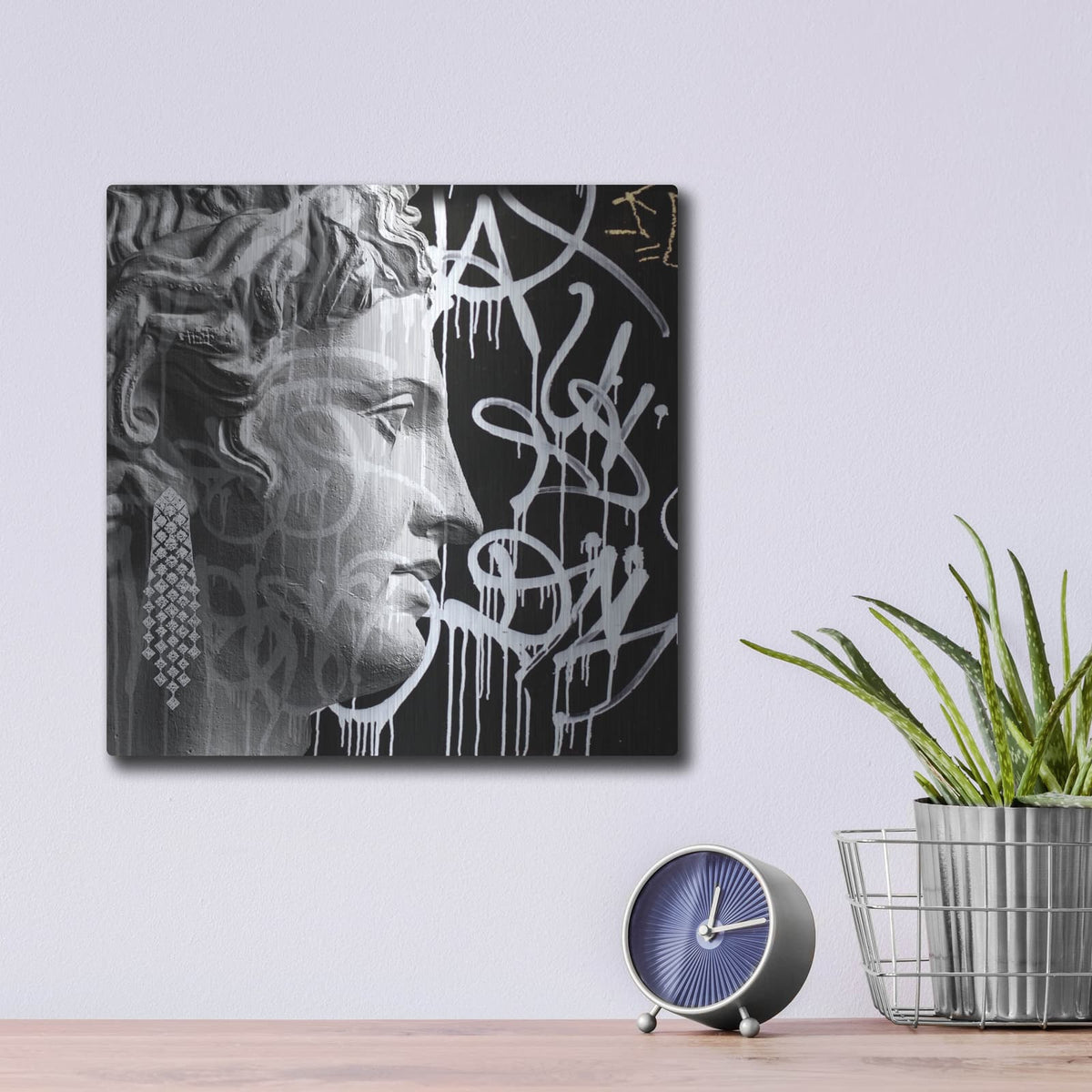 'Graffiti Bust 2' by Karen Smith – Metal Wall Art, 12x12 room view