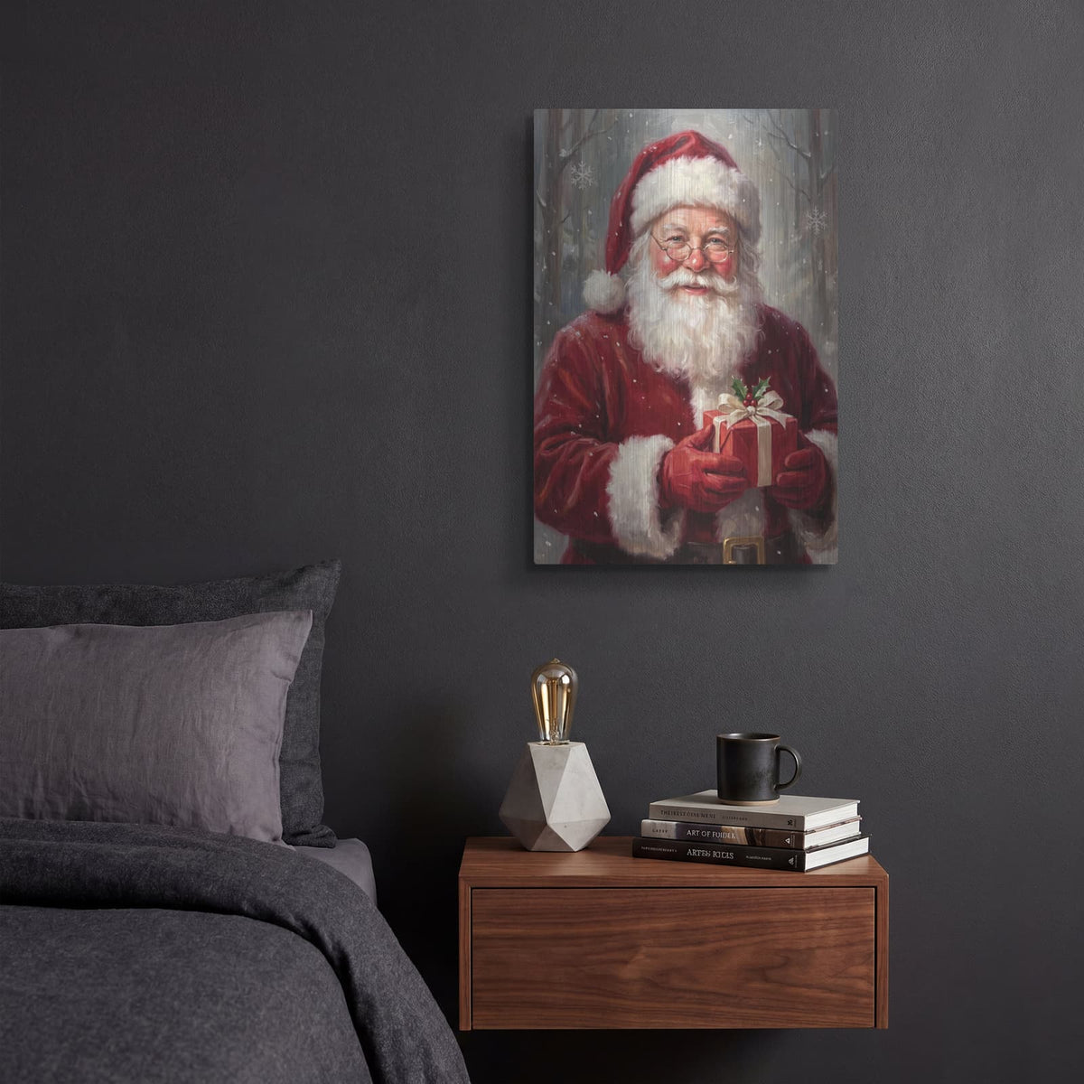 'A Gift from Santa' by Veve – Metal Wall Art, 12x16 room view