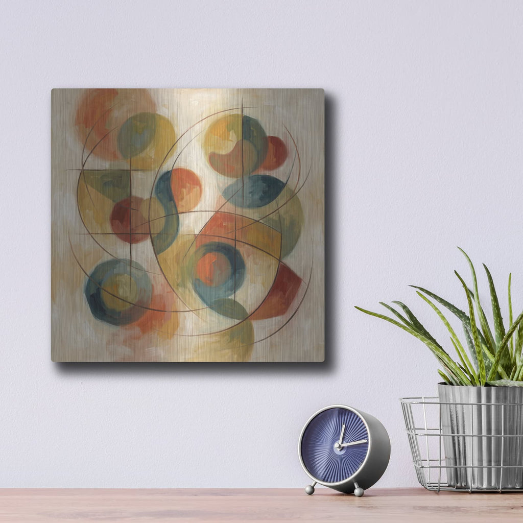 'Abstract Connections I' by Veve – Metal Wall Art, 12x12 room view