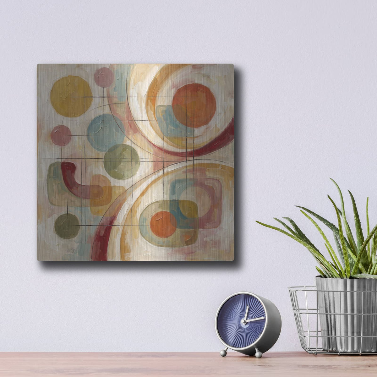 'Abstract Connections II' by Veve – Metal Wall Art, 12x12 room view