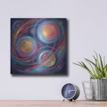 'Abstract Cosmic Orbits II' by Veve – Metal Wall Art, 12x12 room view