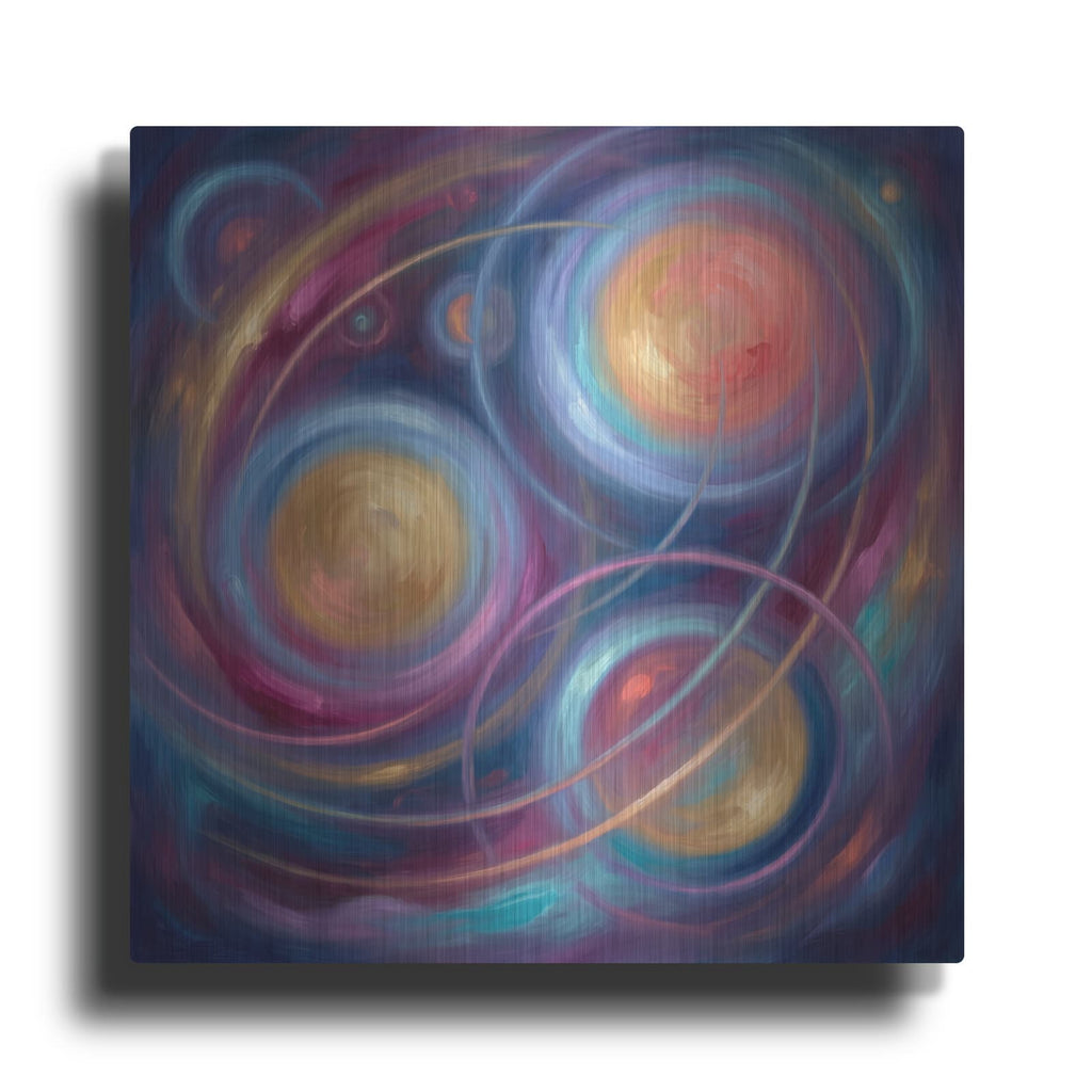 'Abstract Cosmic Orbits II' by Veve – Metal Wall Art