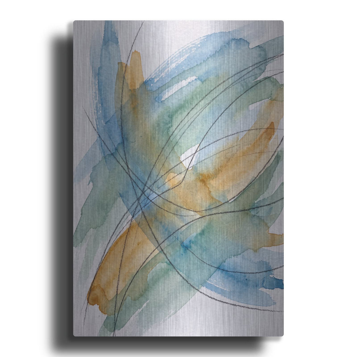 'Abstract Crosscurrent' by Veve – Metal Wall Art