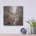 'Abstract Deer' by Veve – Metal Wall Art, 12x12 room view