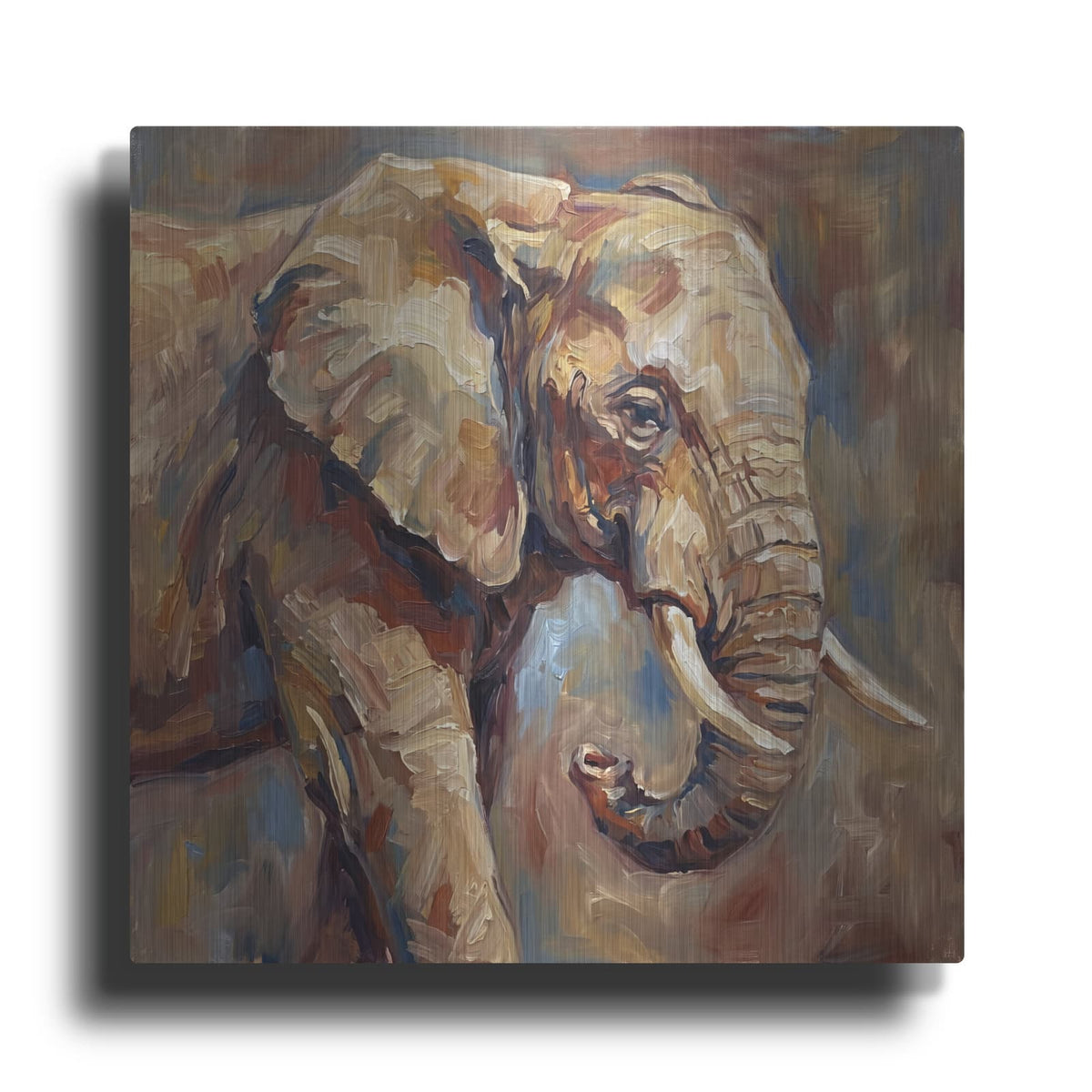 'Abstract Elephant' by Veve – Metal Wall Art