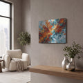 'Abstract Fire and Ice' by Veve – Metal Wall Art, 16x12 room view