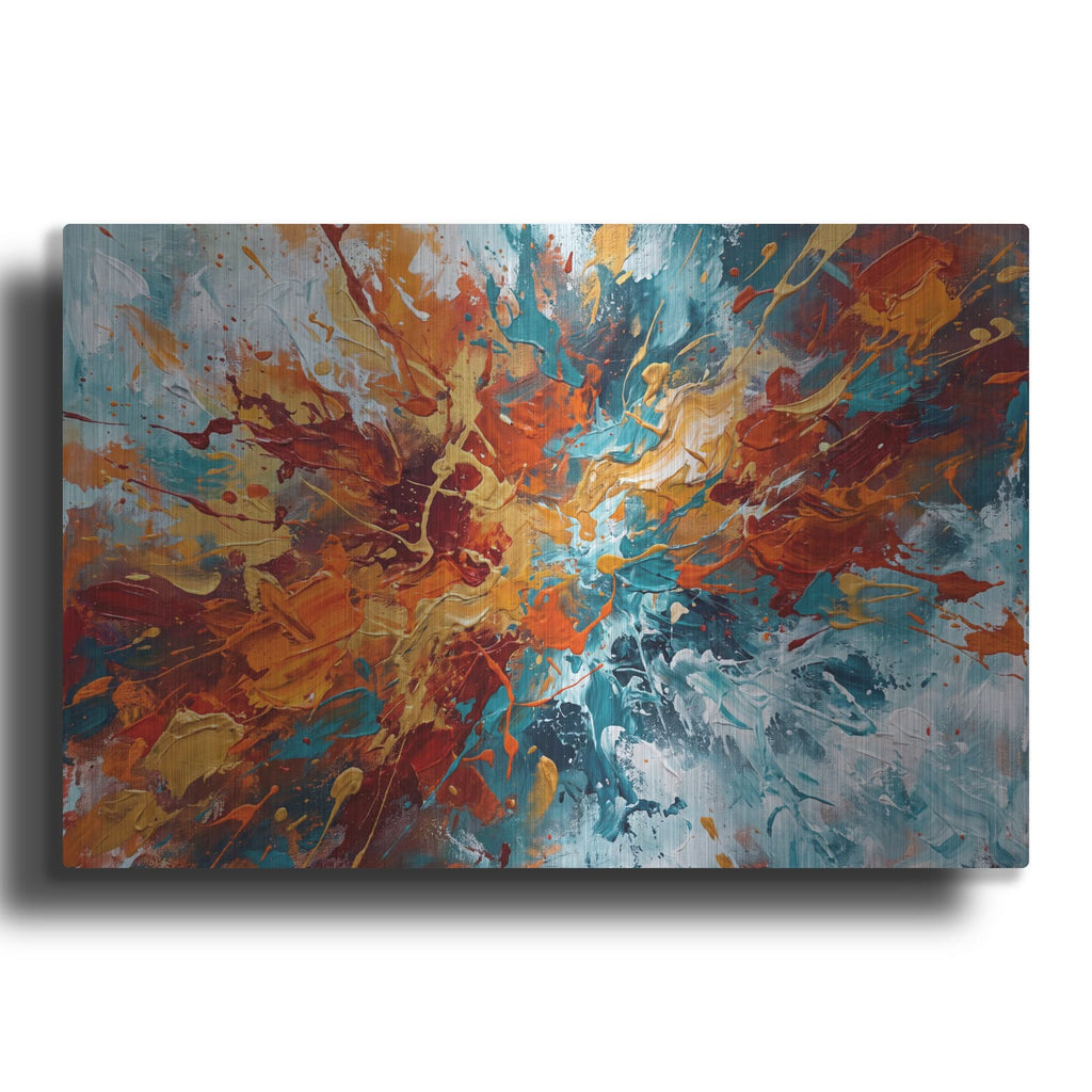 'Abstract Fire and Ice' by Veve – Metal Wall Art