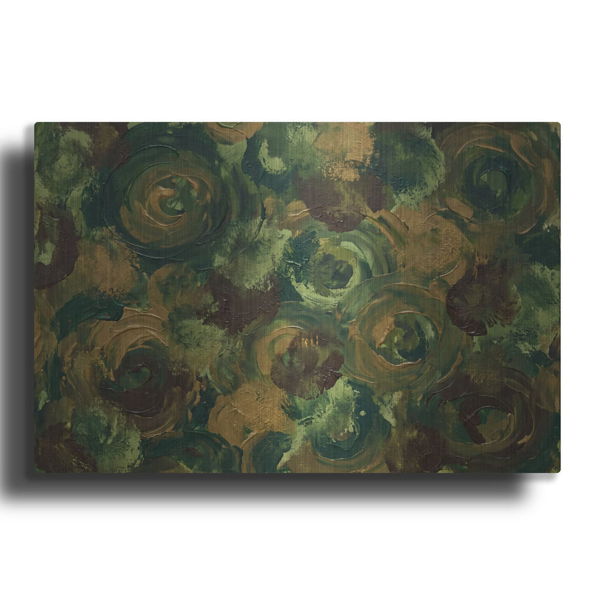 'Abstract Forest Moss' by Veve – Metal Wall Art