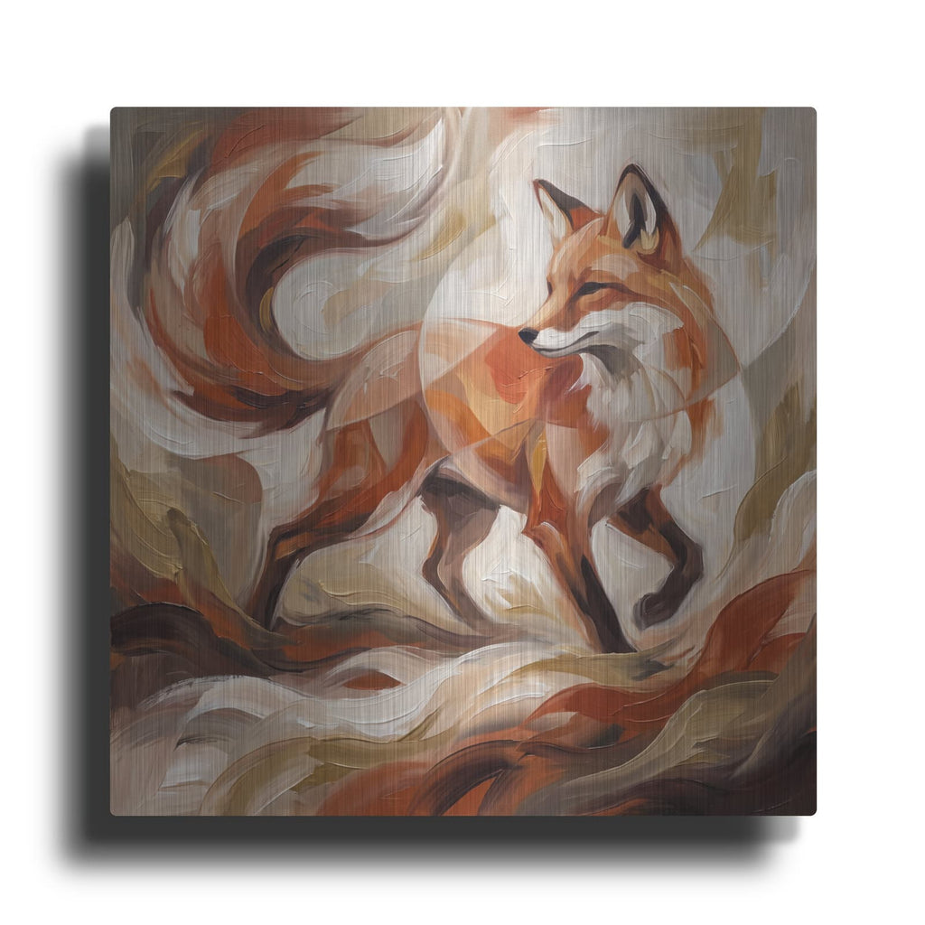 'Abstract Fox I' by Veve – Metal Wall Art