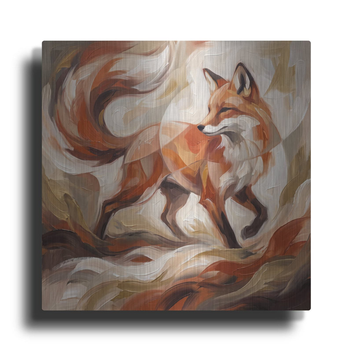 'Abstract Fox I' by Veve – Metal Wall Art