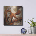 'Abstract Fox II' by Veve – Metal Wall Art, 12x12 room view