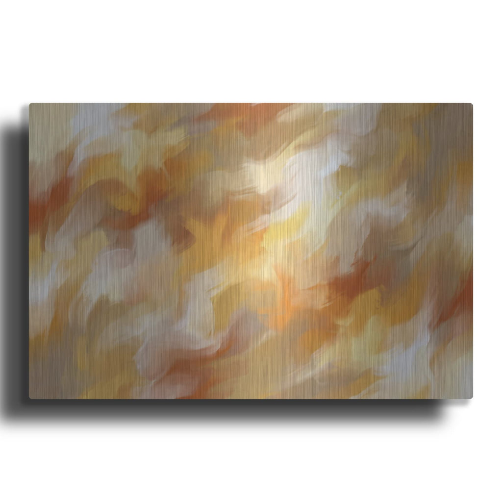 'Abstract Golden Hour Light' by Veve – Metal Wall Art