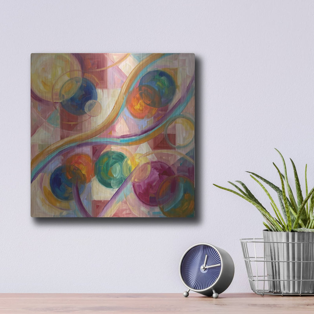 'Abstract Harmony I' by Veve – Metal Wall Art, 12x12 room view