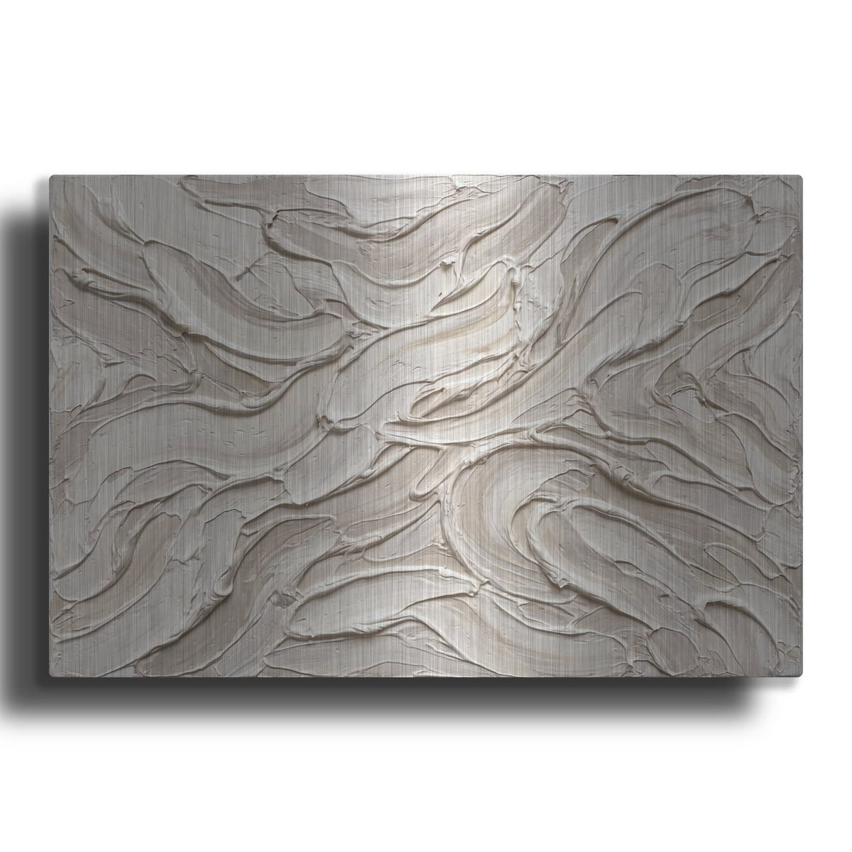 'Abstract Ivory-Luxury' by Veve – Metal Wall Art
